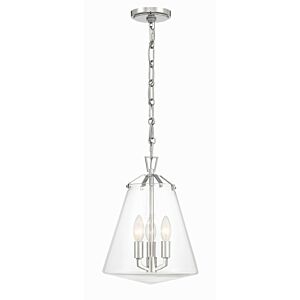 Voss 3-Light Mini Chandelier in Polished Nickel