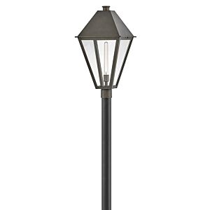 Endsley 1-Light LED Post Mount in Blackened Brass