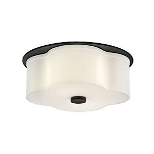 Delaney 2-Light LED Flush Mount in Black