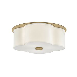 Delaney 3-Light LED Flush Mount in Heritage Brass