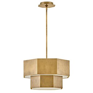 Facet 5-Light LED Convertible Flush Mount in Heritage Brass