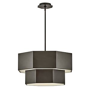 Facet 7-Light LED Convertible Chandelier in Black Oxide