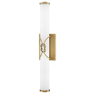 Kitts LED Bathroom Vanity Light in Lacquered Brass