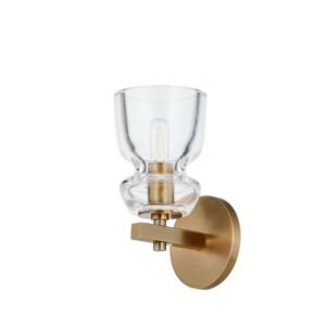 Trey One Light Wall Sconce in Patina Brass by Troy Lighting