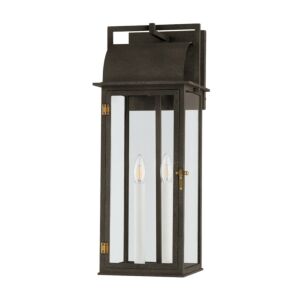 Bohen Two Light Outdoor Wall Sconce in French IronPatina Brass by Troy Lighting