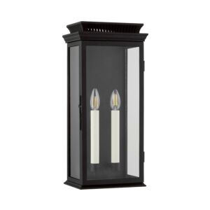 Louie Two Light Outdoor Wall Sconce in Forged Iron by Troy Lighting