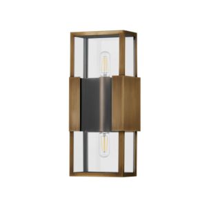 Santa Clara Two Light Outdoor Wall Sconce in Patina Brass by Troy Lighting