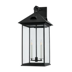 Corning Two Light Outdoor Wall Sconce in Forged Iron by Troy Lighting