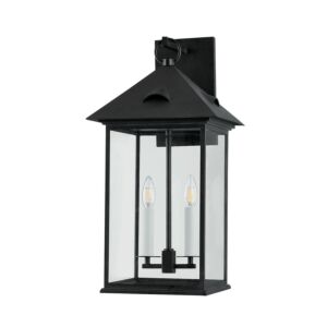 Corning Two Light Outdoor Wall Sconce in Forged Iron by Troy Lighting