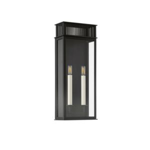 Gridley Two Light Outdoor Wall Sconce in Textured Black by Troy Lighting