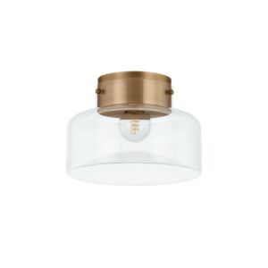 Bellow One Light Flush Mount in Patina Brass by Troy Lighting