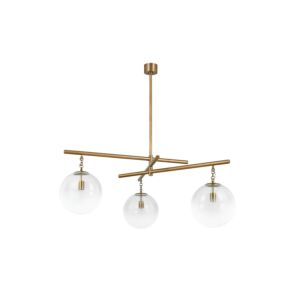 Wade Three Light Chandelier in Patina Brass by Troy Lighting