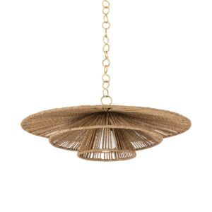 Levan One Light Pendant in Vintage Gold Leaf by Troy Lighting