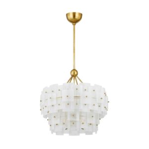 Jacik Six Light Chandelier in Vintage Gold Leaf by Troy Lighting