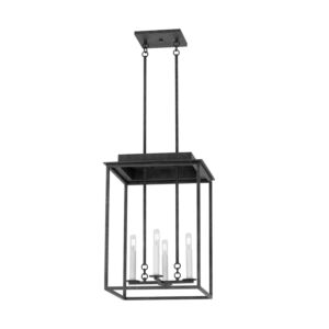 Hart Four Light Lantern in French Iron by Troy Lighting