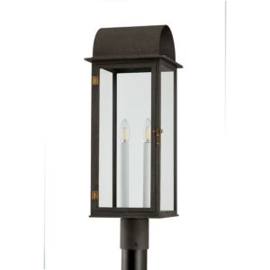 Bohen Two Light Outdoor Post Mount in French IronPatina Brass by Troy Lighting