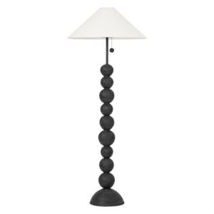 Miela Two Light Floor Lamp in Forged IronCeramic Black Motif by Troy Lighting