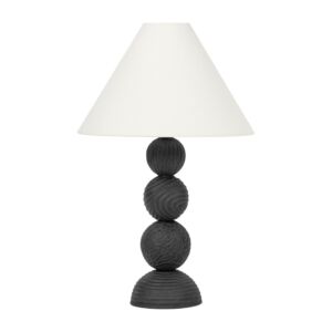 Miela One Light Table Lamp in Forged IronCeramic Black Motif by Troy Lighting