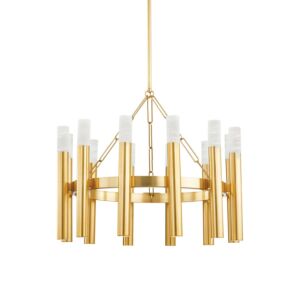 Pali 12-Light Chandelier in Aged Brass