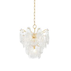 Darcia Five Light Chandelier in Aged Brass by Hudson Valley