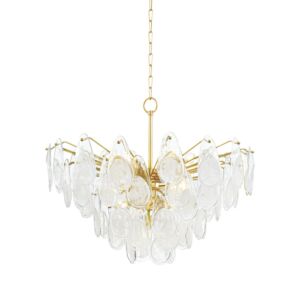 Darcia  Chandelier in Aged Brass by Hudson Valley