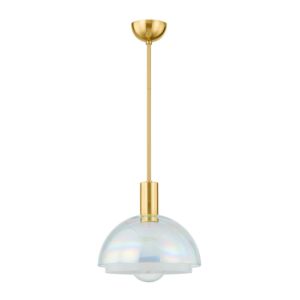 Modena One Light Pendant in Aged Brass by Mitzi