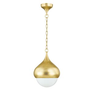 Luciel One Light Pendant in Vintage Gold Leaf by Mitzi