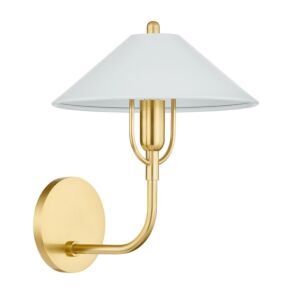 Mariel One Light Wall Sconce in Aged BrassSoft White by Mitzi