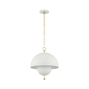 Jojo Two Light Pendant in Aged BrassSoft White by Mitzi