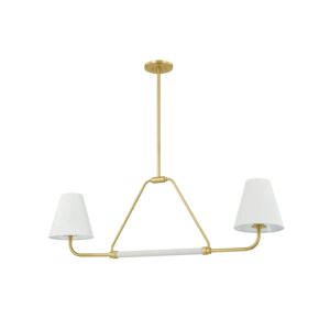 Georgann Two Light Linear in Aged BrassSoft White by Mitzi