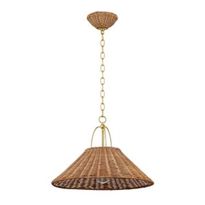 Davida One Light Pendant in Aged Brass by Mitzi