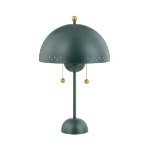 Jojo Two Light Table Lamp in Aged BrassSoft Studio Green by Mitzi