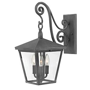 Hinkley Trellis 3-Light Outdoor Light In Aged Zinc