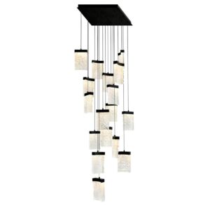 Lava LED Chandelier in Black by CWI Lighting