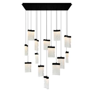 Lava LED Chandelier in Black by CWI Lighting