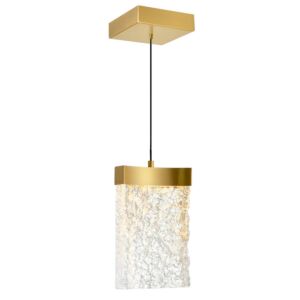 Lava LED Mini Pendant in Brass by CWI Lighting