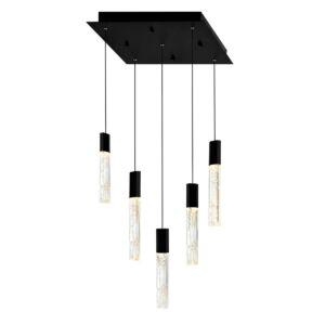 Greta LED Mini Pendant in Black by CWI Lighting