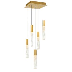 Greta LED Mini Pendant in Brass by CWI Lighting