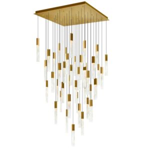 Greta LED Chandelier in Brass by CWI Lighting