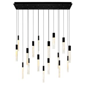 Greta LED Chandelier in Black by CWI Lighting