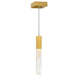 Greta LED Mini Pendant in Brass by CWI Lighting