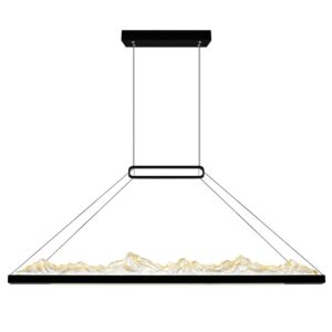 Himalayas LED Chandelier in Black by CWI Lighting