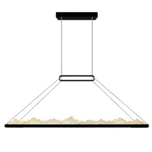 Himalayas LED Chandelier in Black by CWI Lighting