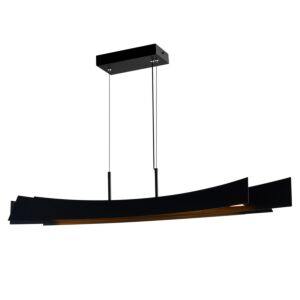 Candora LED Chandelier in Black by CWI Lighting