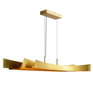 Candora LED Chandelier in Brass by CWI Lighting