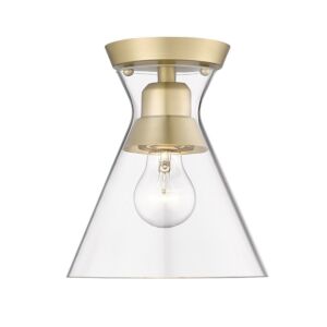 Malta BCB One Light Flush Mount in Brushed Champagne Bronze by Golden