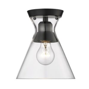 Malta 1-Light Flush Mount in Matte Black