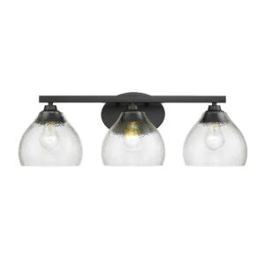 Ariella BLK 3-Light Bathroom Vanity Light in Matte Black