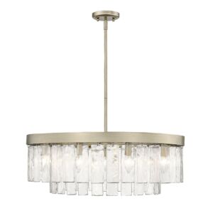 Ciara WG 9-Light Chandelier in White Gold