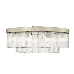 Ciara WG 9-Light Semi-Flush Mount in White Gold